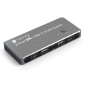 Techly KVM USB-C Switch 8K Displayport 1.4 -- 2x USB-C, 3x USB 2.0