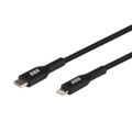 USB 2.0 Kabel Typ-C St. - Lightning St. -- MFI zert., schwarz, 1m