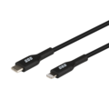 USB 2.0 Kabel Typ-C St. - Lightning St. -- MFI zert., schwarz, 2m
