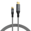 USB-C auf HDMI Kabel 4K30Hz -- 1,8m grau GoldkontakteTextilmantel