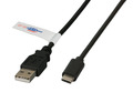USB2.0 Anschlusskabel A-C St.-St., 0,5m -- schwarz, Premium