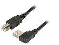 USB2.0 Anschlusskabel A (gewinkelt) - B -- St.-St., 0,5m, schwarz, Classic