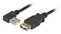 USB2.0 Verlängerungskabel A (gewinkelt) -- - A St.-Bu., 0,5m, Classic - K5246SW.0,5
