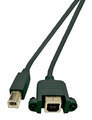 USB2.0 Verlängerungskabel B-B -- St.-Einbaubuchse, 3,0m, schwarz, - K5293SW.3V2