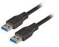 USB3.0 Anschlusskabel A-A, St.-St. -- 1,0m, schwarz, Classic