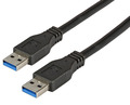 USB3.0 Anschlusskabel A-A, St.-St. -- 1,0m, schwarz, Premium