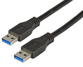 USB3.0 Anschlusskabel A-A, St.-St. -- 1,0m, schwarz, Premium - K5210SW.1