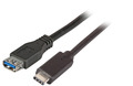 USB3.2 Gen.1 Adapterkabel, A/C - Bu-St -- 3A, 5Gbit, 0,2m