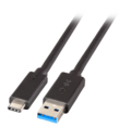 USB3.2 Gen 1 Superspeed Kabel, Type A/M -- -C/M,3A, 5Gbit, 0,5m - K5282-3ASW.0,5