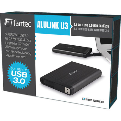 Fantec HDD Gehäuse / externe HDD 6,35cm (2,5) schwarz 2,5 Zoll Fantec HDD Gehäuse / externe HDD schwarz 2,5 Zoll