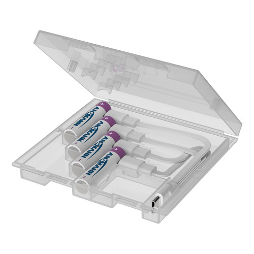 ANSMANN 1311-0035 Li-Ion Akkus Micro AAA Typ 500 (min. 400 mAh) 4er Pack mit Box