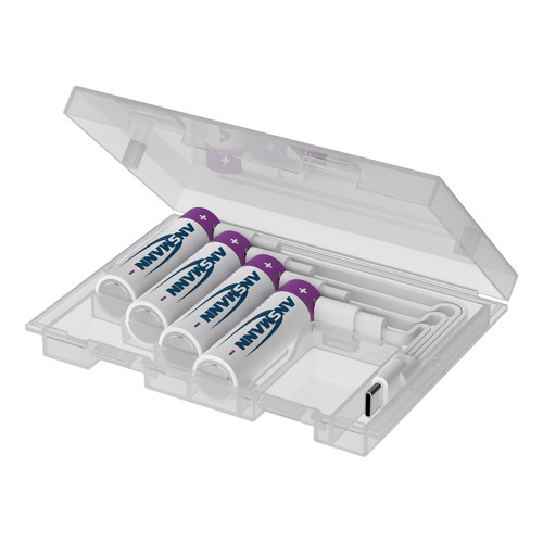 ANSMANN 1312-0044 Li-Ion Akkus Mignon AA Typ 2200 4er Pack, mit Box