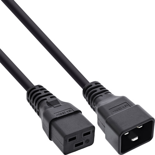 InLine® Kaltgeräteverlängerung 16A, C19 auf C20, 2m