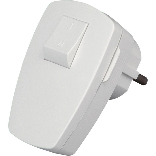 Kopp Kunststoff-Schutzkontakt-Stecker,Wippenschalter, für 3x1,5mm², arktisweiß