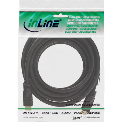 InLine HDMI HDMI - High Speed mit Ethernet Premium Kabel schwarz 5 Meter InLine HDMI Kabel schwarz 5 Meter