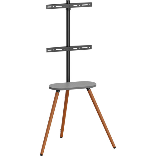 4043718343546 - woodstand II TV-Standfuß mit Ablage Dreibein 43-65 (110-165cm)