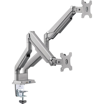 4043718306046 - Tischhalterung mit Lifter & USB Audio 2 Monitore bis 81cm (32)silber 4043718306046 - Tischhalterung mit Lifter & USB Audio 2 Monitore bis 81cm (32)silber