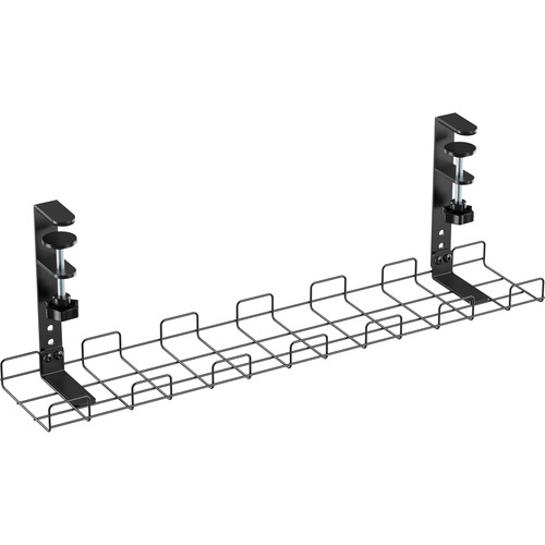 4043718343522 - Kabelführungs-Gitter 60cm für Tischmontage mit Schraubklemmen schwarz