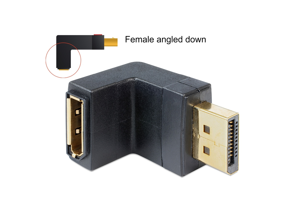 Keystone Modul HDMI Buchse 90° abgewinkelt Gender Changer schwarz SNAP-IN