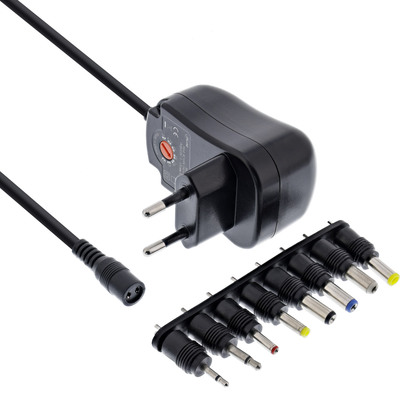 4043718303908 - Universal Steckernetzteil 12W 110-240V auf 3-12V max 1200mA 4043718303908 - Universal Steckernetzteil 12W 110-240V auf 3-12V max 1200mA