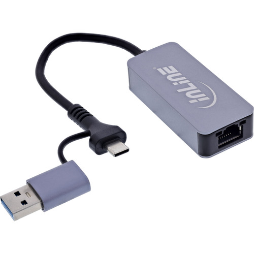 4043718345427 - USB 32 zu 5 Gb s Netzwerk-Adapter USB-C+USB-A Adapter zu RJ45