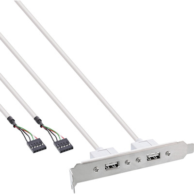4043718014224 - Slotblech USB 20 2x USB Buchse auf 2x 5pol Pfostenverbinder 03m 4043718014224 - Slotblech USB 20 2x USB Buchse auf 2x 5pol Pfostenverbinder 03m