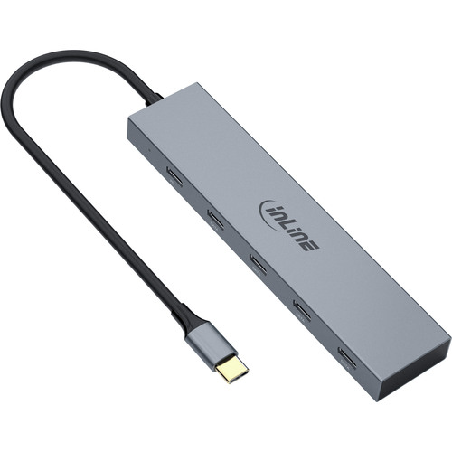 4043718347827 - USB-C Hub 4x USB-C + Power Delivery 100 W USB 32 Gen2 grau