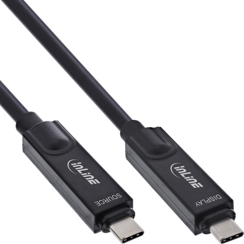 4043718343485 - USB 32 Gen2 AOC Kabel USB-C Stecker Stecker 8K60Hz 60W schwarz 75m