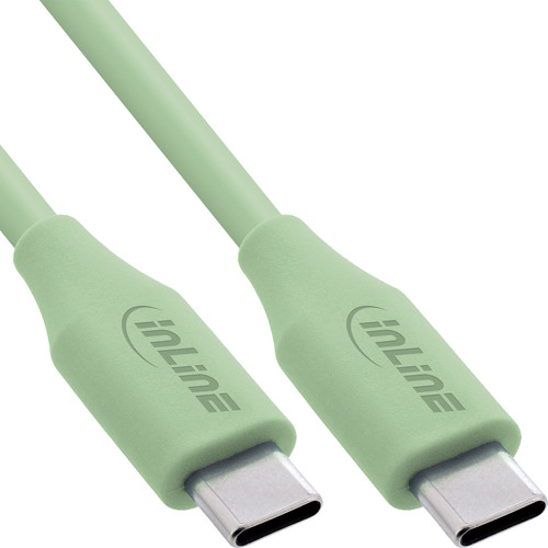 4043718341962 - USB 20 Kabel USB-C Schnellladekabel 100W Matcha Latte grün 1m