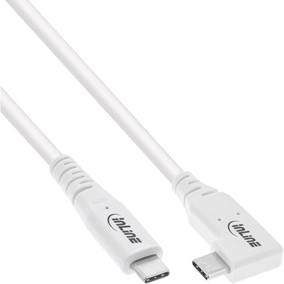 4043718316922 - USB4 Kabel USB-C einseitig gewinkelt PD 240W 8K60Hz TPE weiß 2m