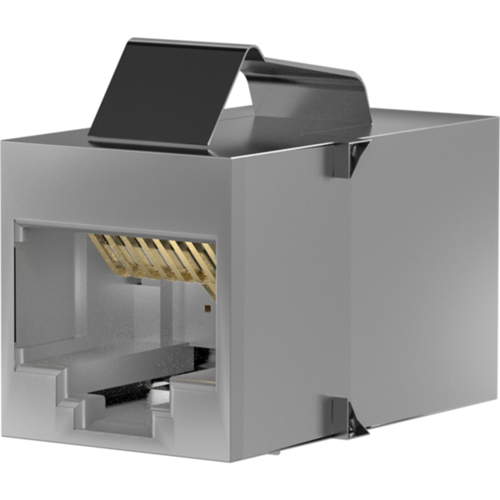 Keystone + Adapter  Keystone Einbauadapter RJ45 Bu/Bu, STP, Cat.5e, Edelstahlgehäuse - 1 VPE = 100 Stï¿½ck