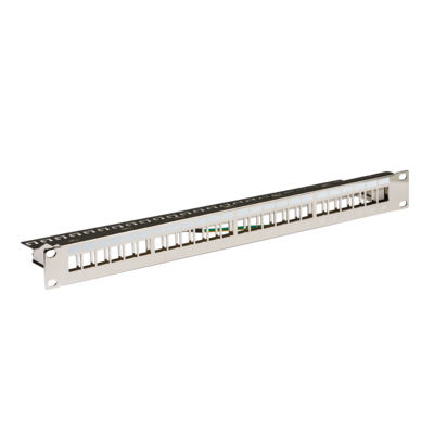 4049759293741 - Verteilerfeld 19 1HE 24-Port -- Metall metallfarben