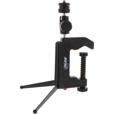 4043718205349 - InLine® Tisch-Stativ 190mm mit Schraubzwinge schwarz mit Kugelkopf (48009) 4043718205349 - InLine® Tisch-Stativ 190mm mit Schraubzwinge schwarz mit Kugelkopf (48009)
