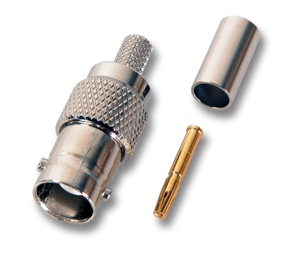 Serielle und Paralelle Kabel und Adapter BNC Buchse Gerade Crimp RG59/62 75/93 Ohm, - 1 VPE = 50 St�ck