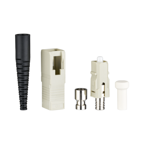Senko Stecker SC MM 2,0mm, Stecker (beige) Knickschutz (schwarz)