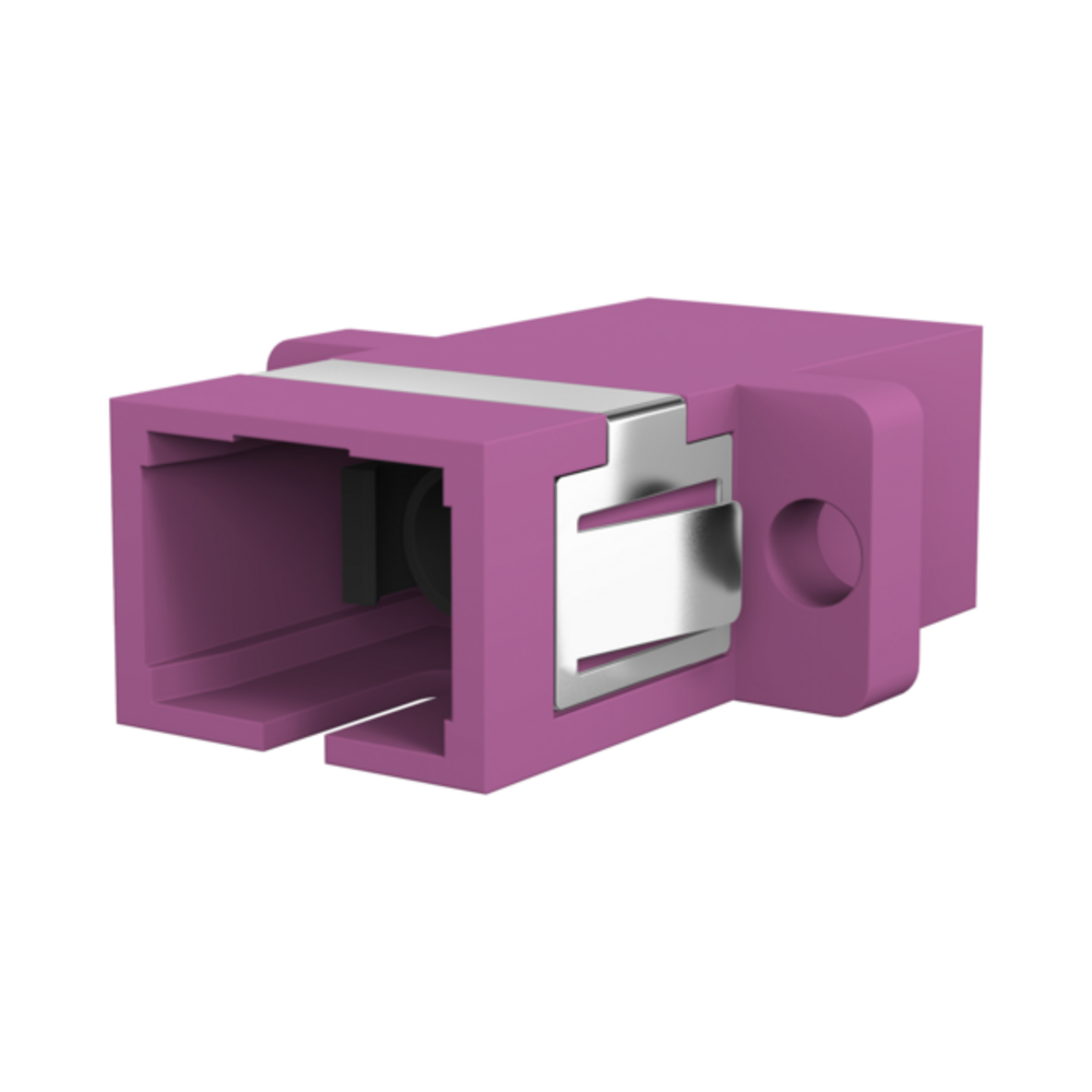 Glasfaser Kupplungen Kupplung SC Simplex OM4 erikaviolett,  - 1 VPE = 12 Stï¿½ck