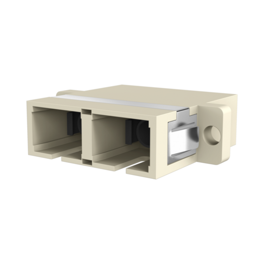 Glasfaser Kupplungen Kupplung SC Duplex OM1-2 beige, - 1 VPE = 12 Stï¿½ck