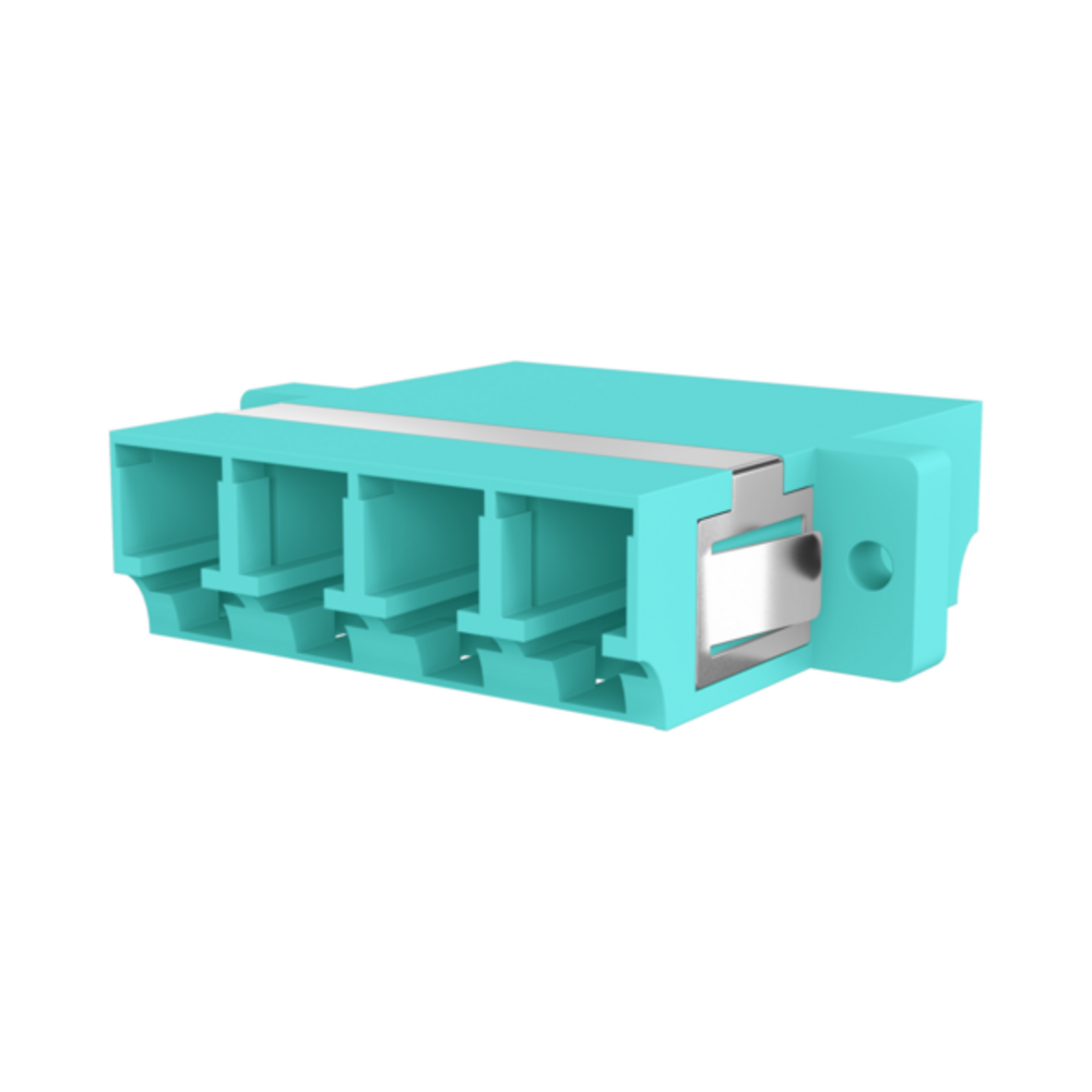 Glasfaser Kupplungen Kupplung LC Quad OM3 aqua, - 1 VPE = 12 St�ck