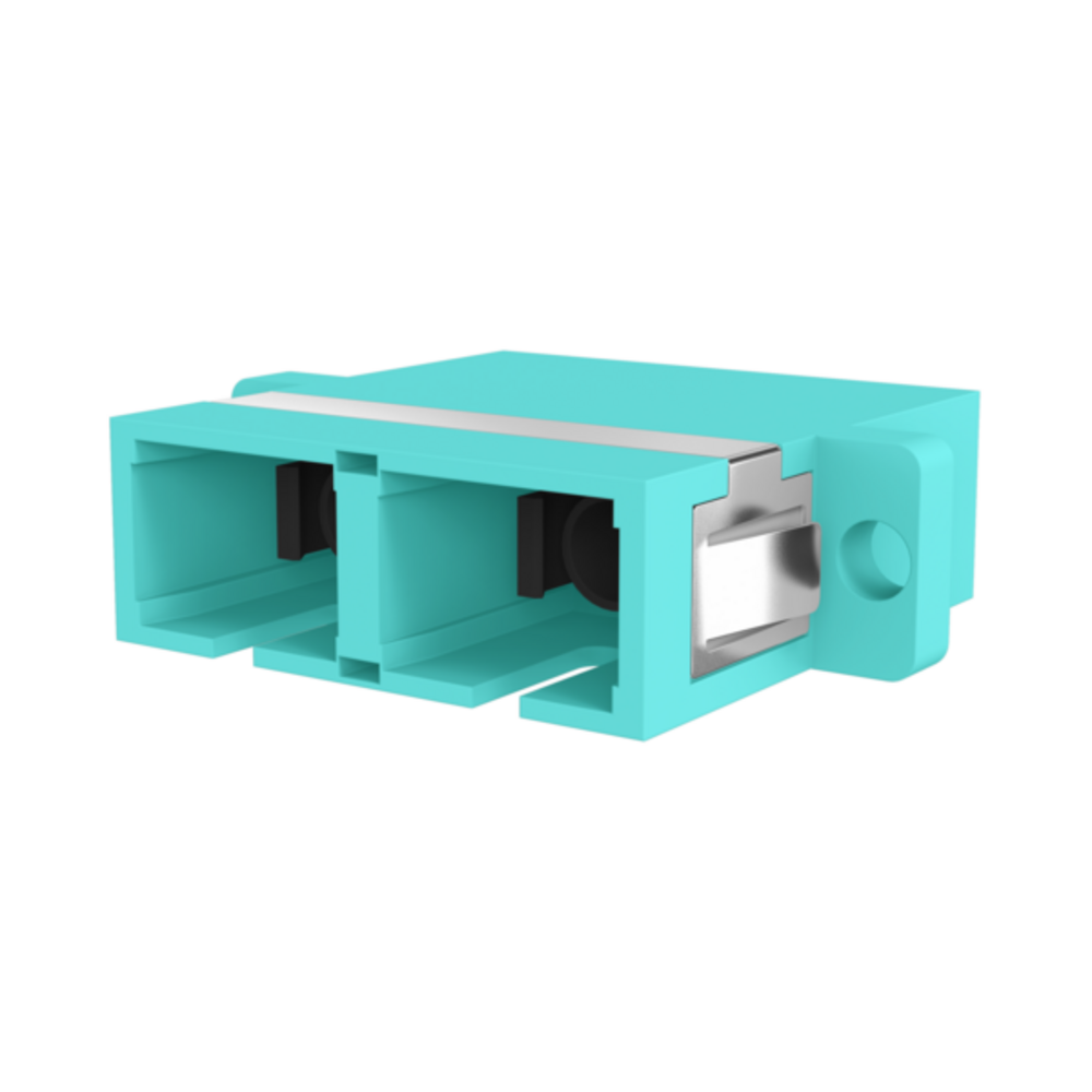 Glasfaser Kupplungen Kupplung SC Duplex OM3 aqua, - 1 VPE = 12 Stï¿½ck