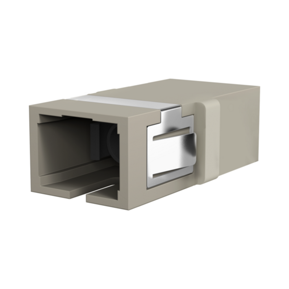 Glasfaser Kupplungen Kupplung SC Simplex OM1-2 beige, flanschlos - 1 VPE = 12 Stï¿½ck