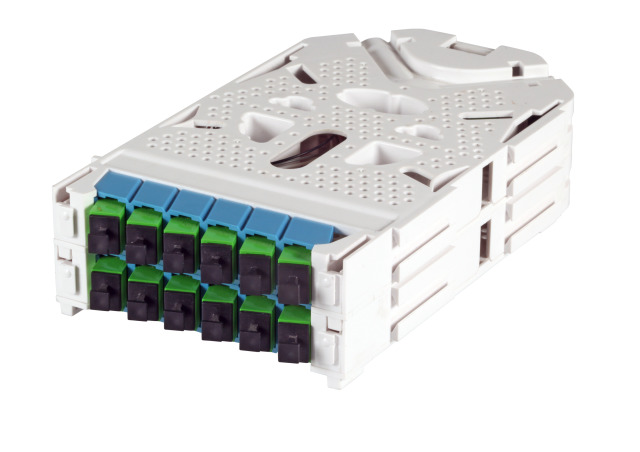 1 Fast Connect Modul OS2 LC blau,6x LC duplex auf MTP/APC male 1 Fast Connect Modul OS2 LC blau,6x LC duplex auf MTP/APC male