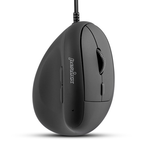 4049571650807 - PERIMICE-508 Ergonomische Maus USB Optisch Schwarz 6 Tasten 1000 dpi Ergonomisch