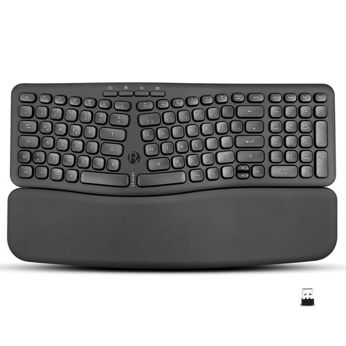 Perixx PERIBOARD-636 DE, ergonomische Wireless Tastatur, inkl. Handballenpolster