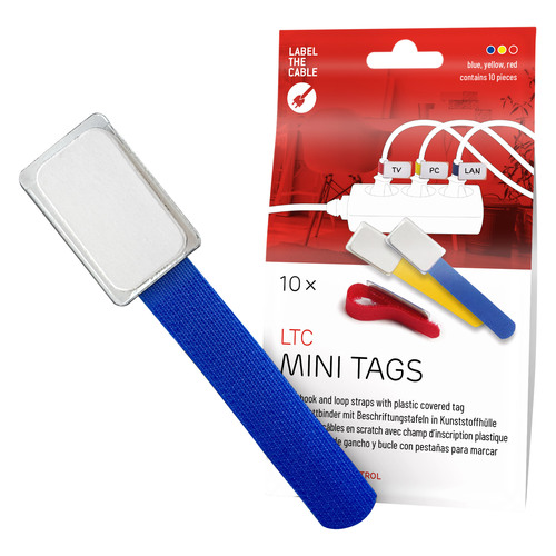 Label-the-Cable Klettbinder MINI farbsortiert (3x blau, 3x gelb, 4x rot) 4260162070204 Label-the-Cable