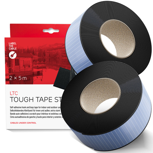 4260162071805 - LTC Tough Tape Strap Klettband selbstklebend 50mm schwarz 5m