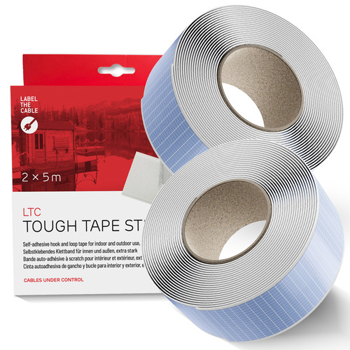 4260162071812 - LTC Tough Tape Strap Klettband selbstklebend 50mm weiß 5m
