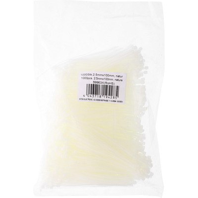 4043718194285 - Kabelbinder Länge 100mm Breite 25mm weiß 1000 Stück bulk 4043718194285 - Kabelbinder Länge 100mm Breite 25mm weiß 1000 Stück bulk