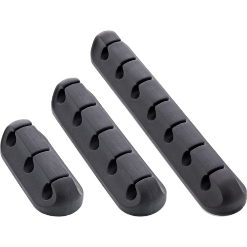 4043718343959 - Kabelmanager-Set 3- 5- 7-fach selbstklebend schwarz