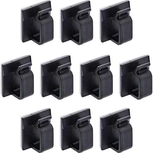 4043718343980 - 10er Pack Kabelmanager Klebesockel M Nylon 3M-Klebepad schwarz