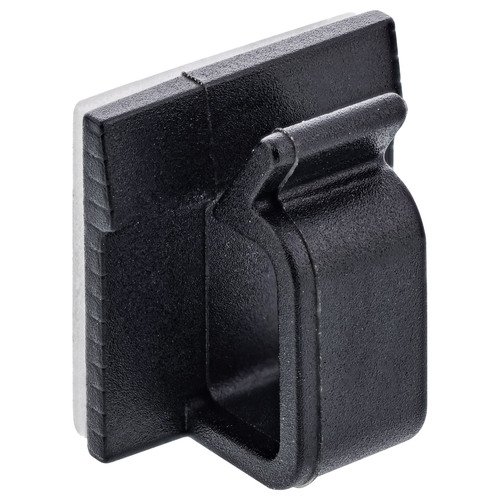 4043718344062 - 100er Pack Kabelmanager Klebesockel M Nylon 3M-Klebepad schwarz